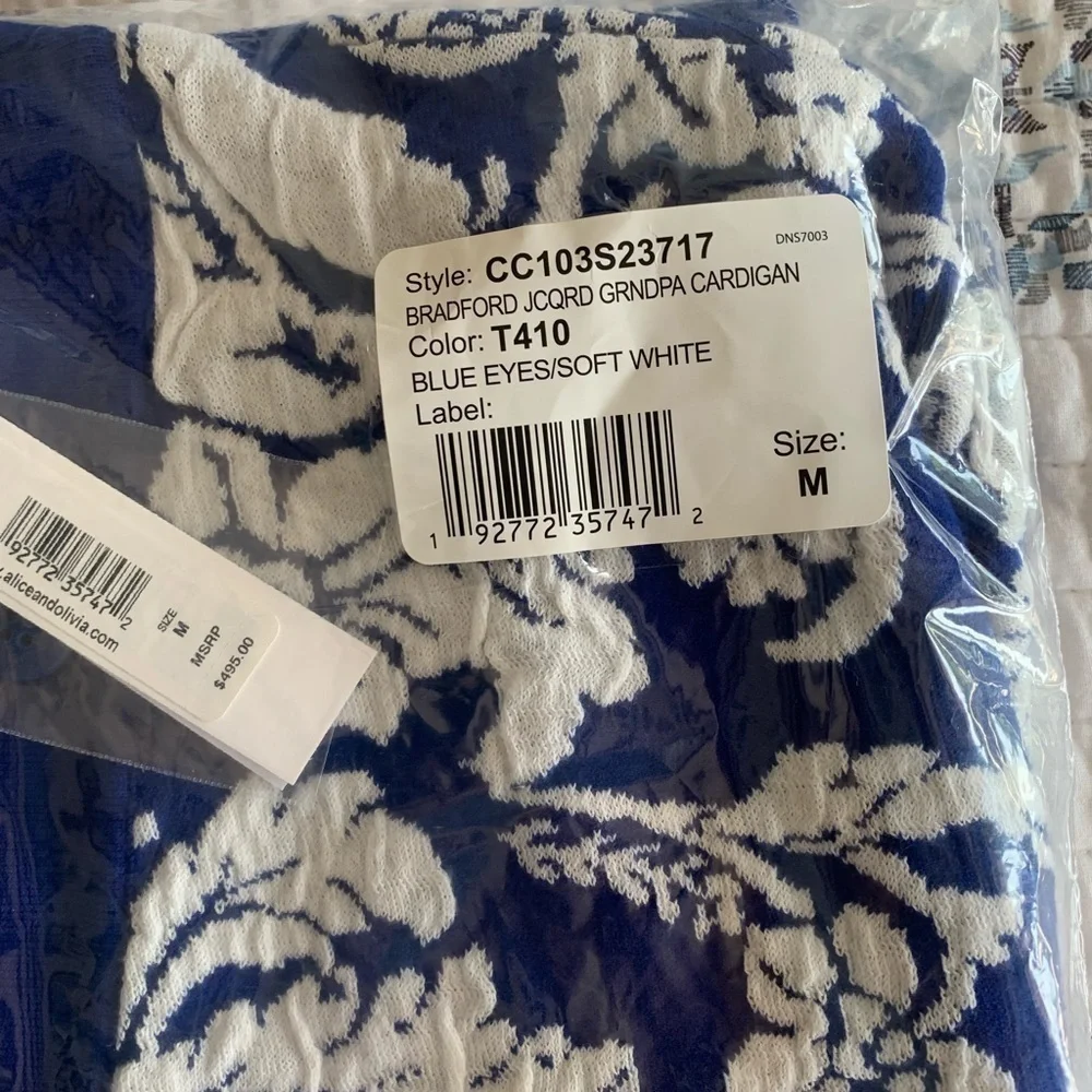 ALICE + OLIVIA Bradford Jacquard Grandpa Cardigan - Picture 6 of 9